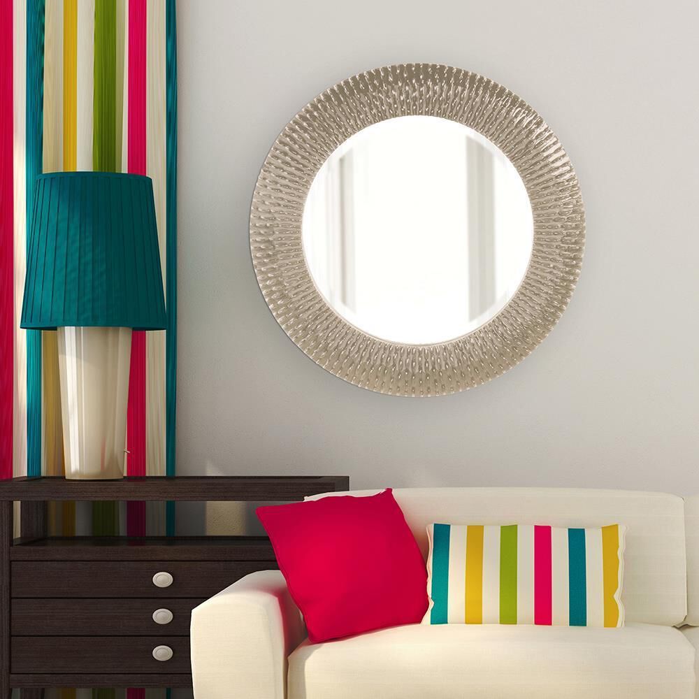 Bergman 32 X 32 inch Glossy Nickel Wall Mirror