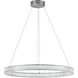 Chevron LED 31.5 inch Brushed Nickel Pendant Ceiling Light