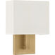 Mid Town LED 8 inch Antique Brushed Brass Wall Sconce Wall Light