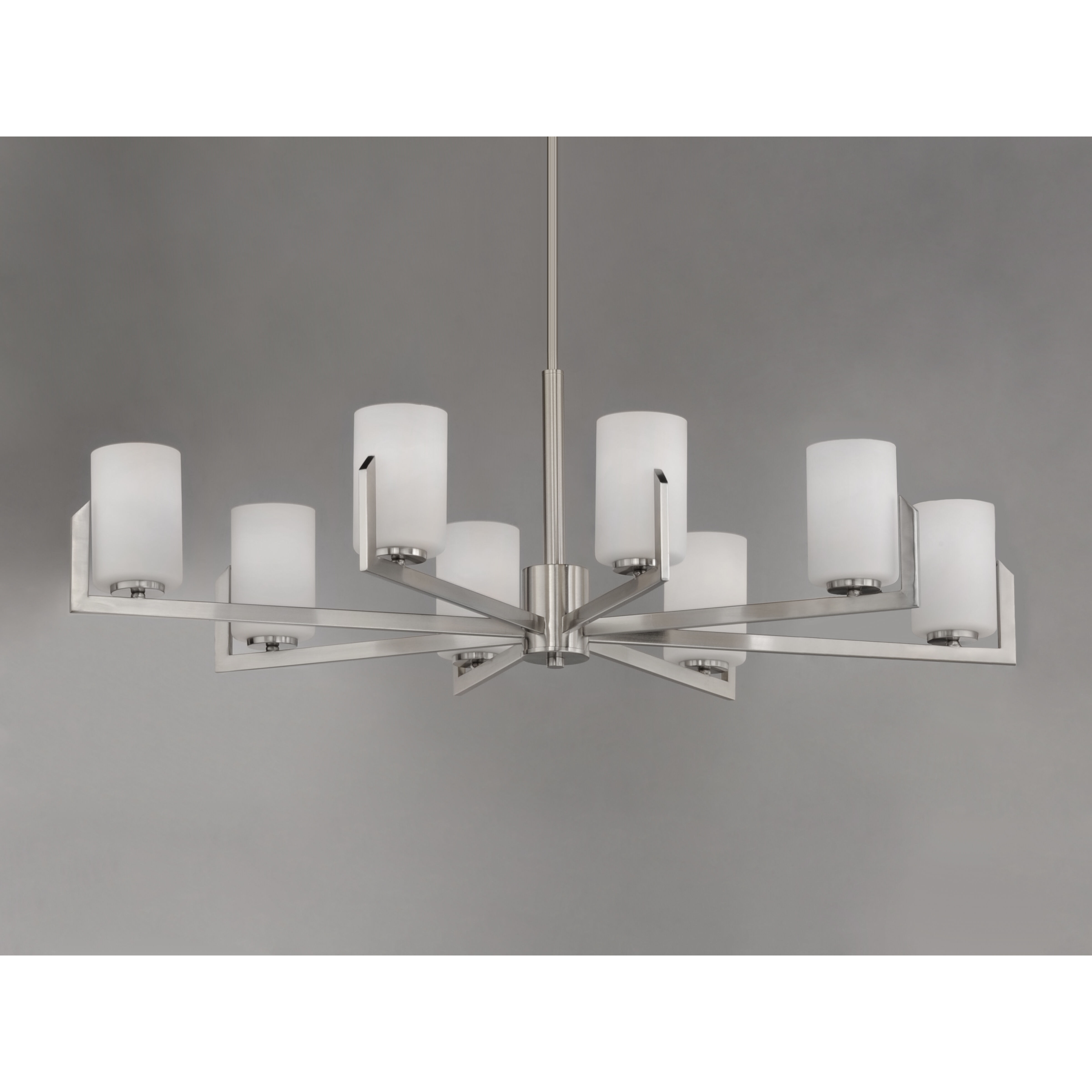 Dart 8 Light 28 inch Satin Nickel Chandelier Ceiling Light