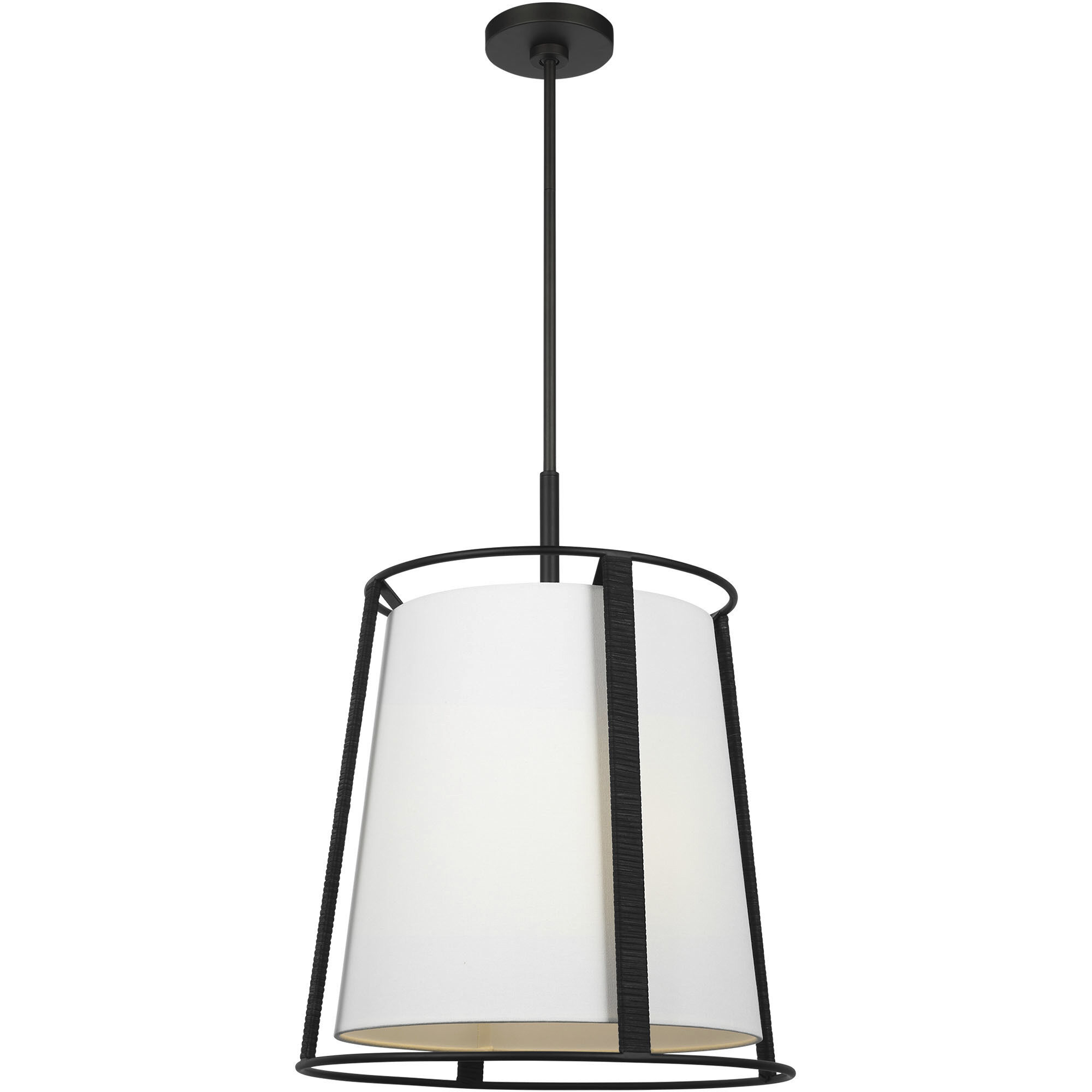 Drew & Jonathan Cortes 2 Light 18 inch Midnight Black Hanging Shade Ceiling Light, Large
