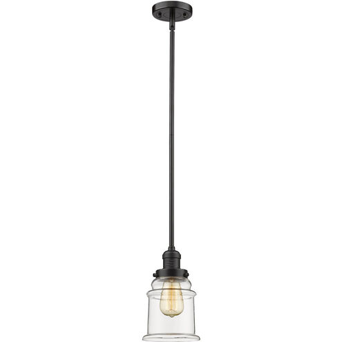 Franklin Restoration Canton 1 Light 7 inch Oil Rubbed Bronze Mini Pendant Ceiling Light in Clear Glass, Franklin Restoration