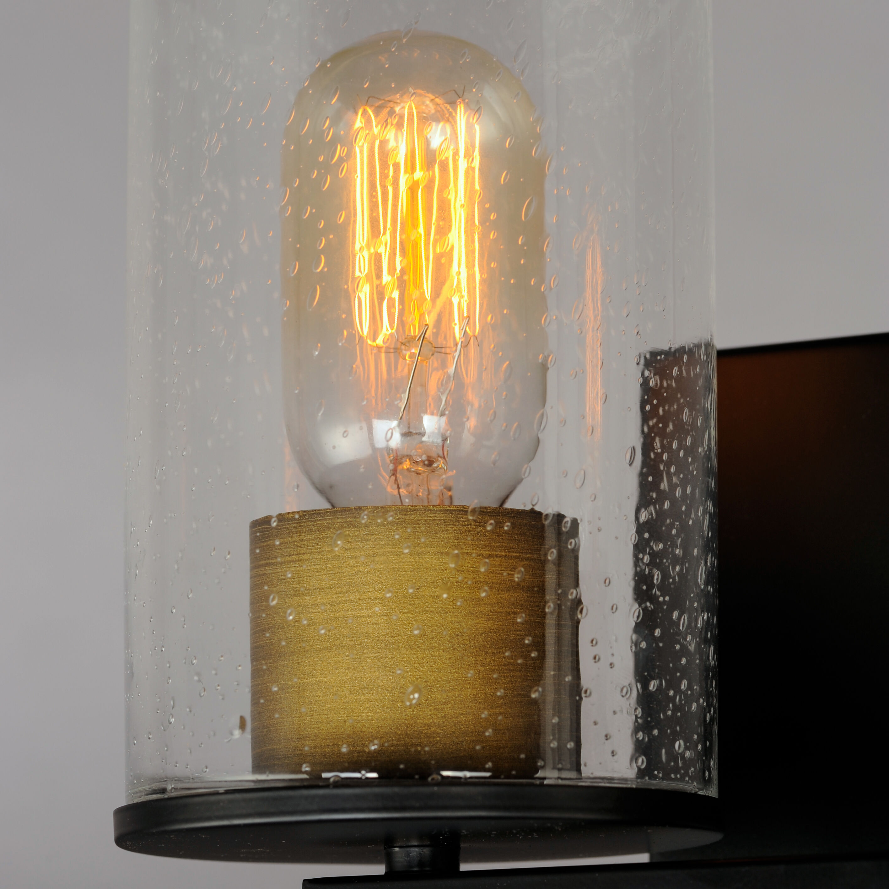 Sleek 2 Light 12 inch Antique Brass/Black Bath Vanity Wall Light