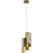 Canada LED 11 inch Satin Brass Pendant Ceiling Light