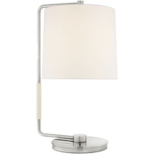 Barbara Barry Swing 22 inch 75 watt Soft Silver Table Lamp Portable Light in Linen
