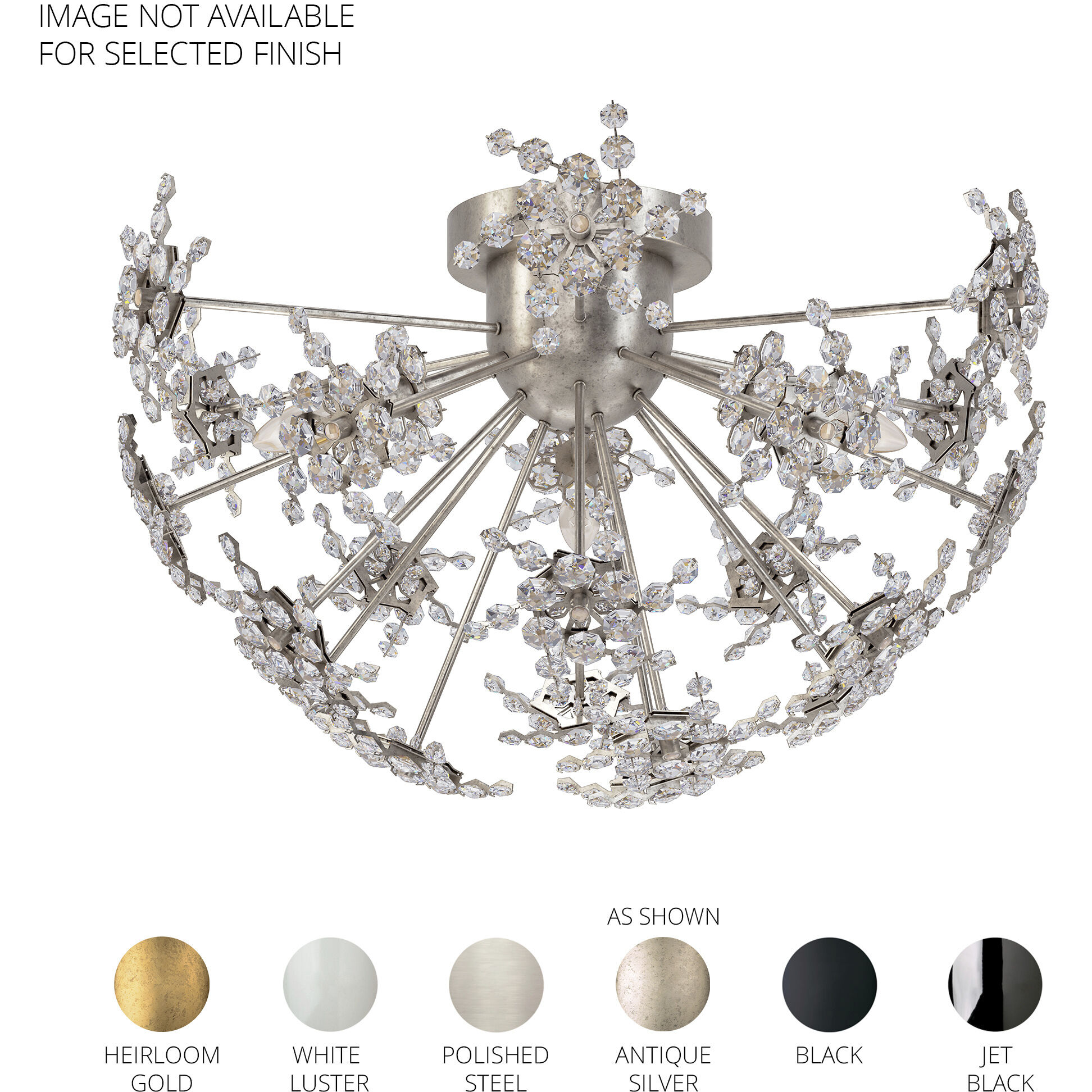 Esteracae 3 Light White Luster Semi-Flush Mount Ceiling Light in Radiance