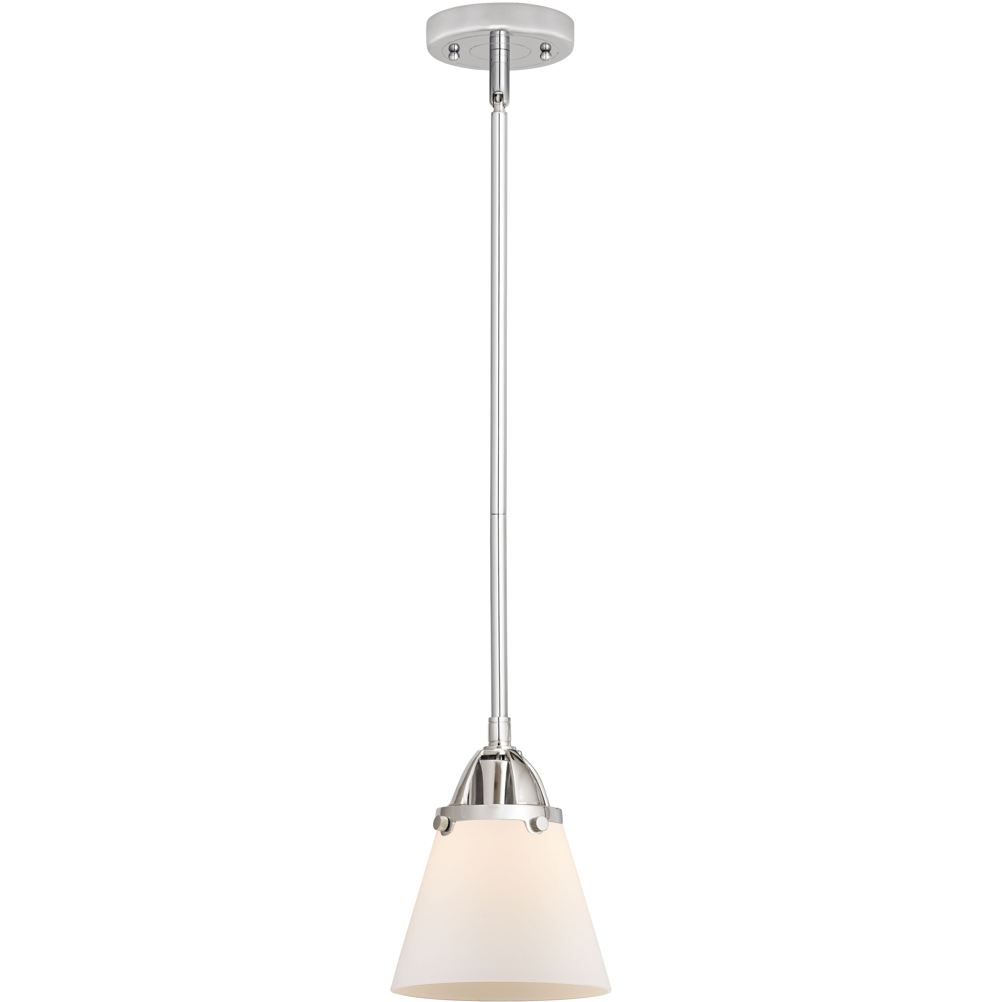 Nouveau 2 Cone LED 6.25 inch Polished Chrome Mini Pendant Ceiling Light in Matte White