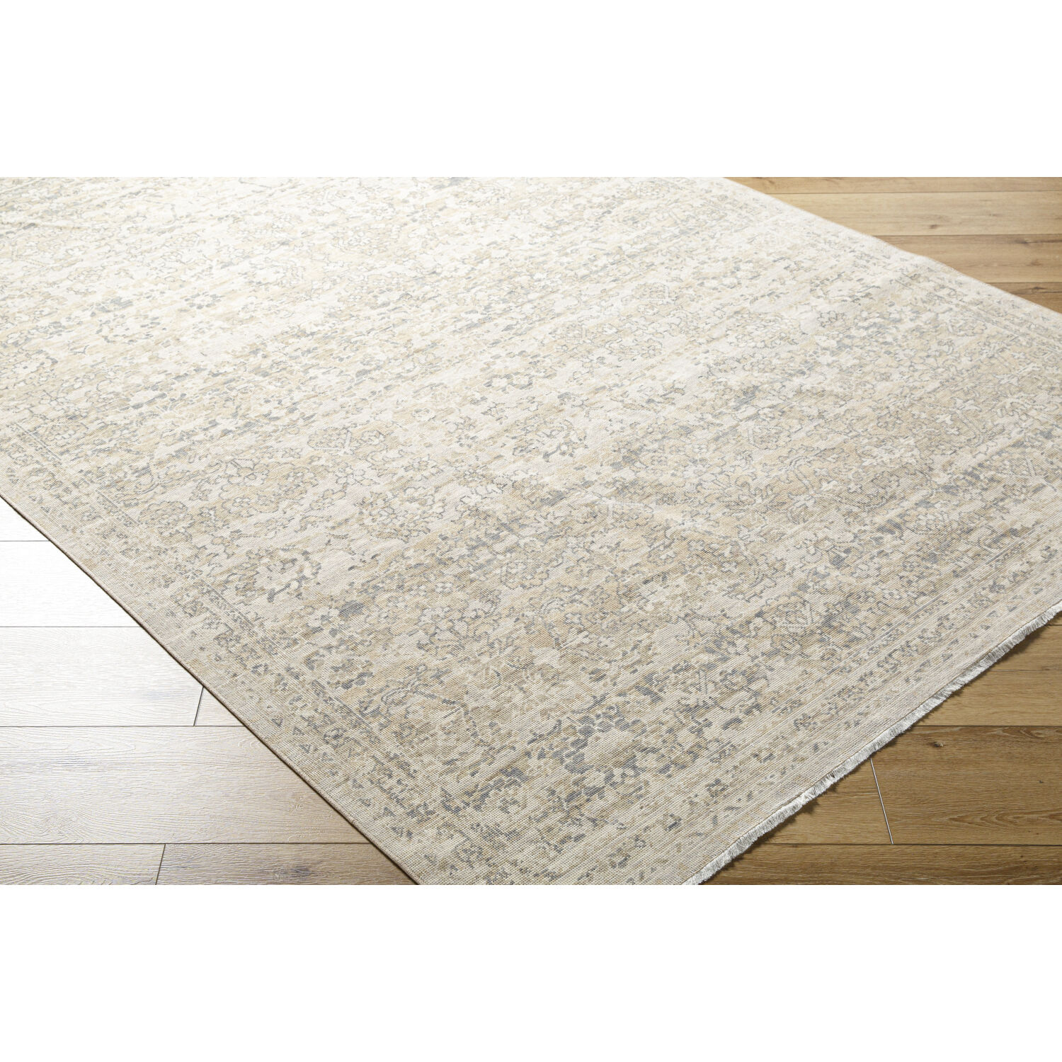 Once Upon a Time 106.3 X 77.17 inch Light Gray / Gray / Ivory / Tan / Light Brown Machine Woven Rug in 6.5 x 9