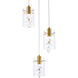 Hana 3 Light 16 inch Gold Pendant Ceiling Light