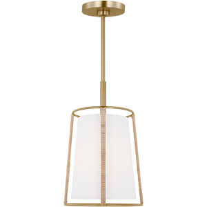 Drew & Jonathan Cortes 1 Light 10 inch Satin Brass Hanging Shade Pendant Ceiling Light
