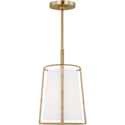 Drew & Jonathan Cortes 1 Light 10 inch Satin Brass Hanging Shade Pendant Ceiling Light