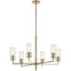 Velestino 6 Light Champagne Bronze Chandelier Ceiling Light