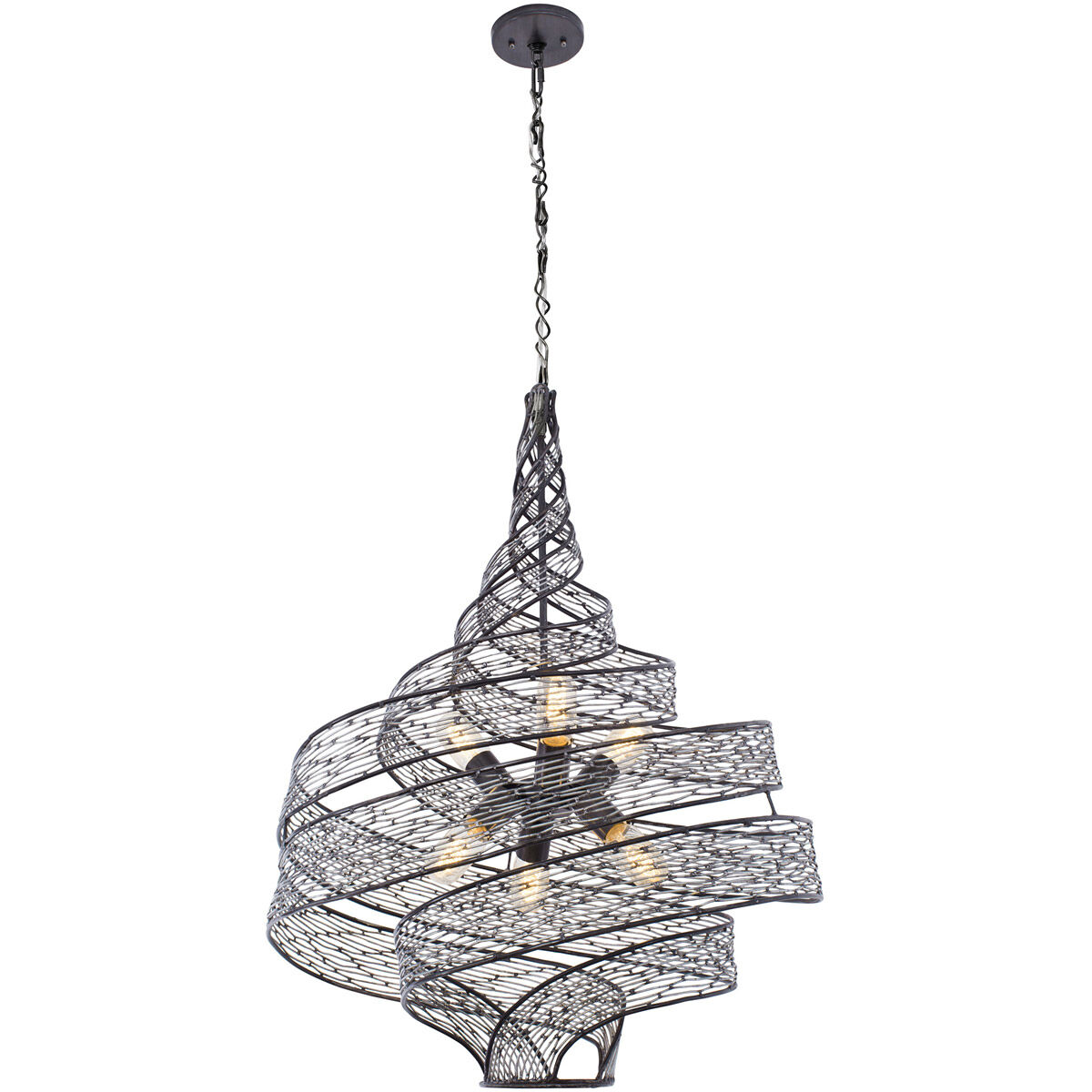 Flow 6 Light 26 inch Steel Pendant Ceiling Light