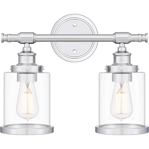Dixie 2 Light 15 inch Polished Chrome Bath Light Wall Light