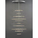 Saturn II LED LED 30 inch Matte Silver Multi-Light Pendant Ceiling Light