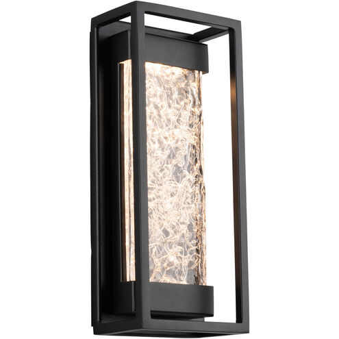 Elyse LED 12.38 inch Black Outdoor Wall Light in 12in.