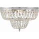 Waltham 4 Light 18 inch Polished Chrome Flush Ceiling Light in Clear Hand Cut