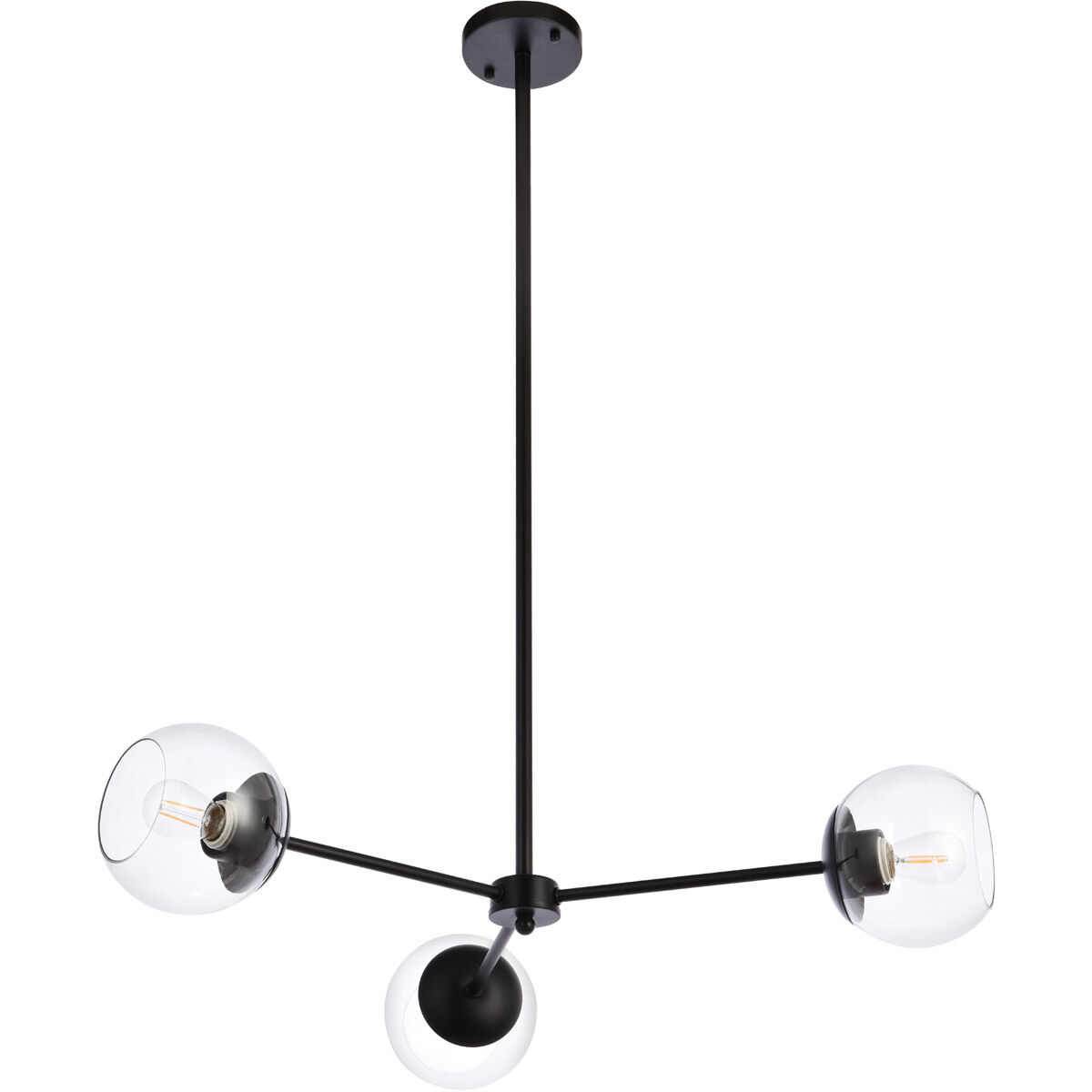 Briggs 3 Light 32 inch Black Pendant Ceiling Light