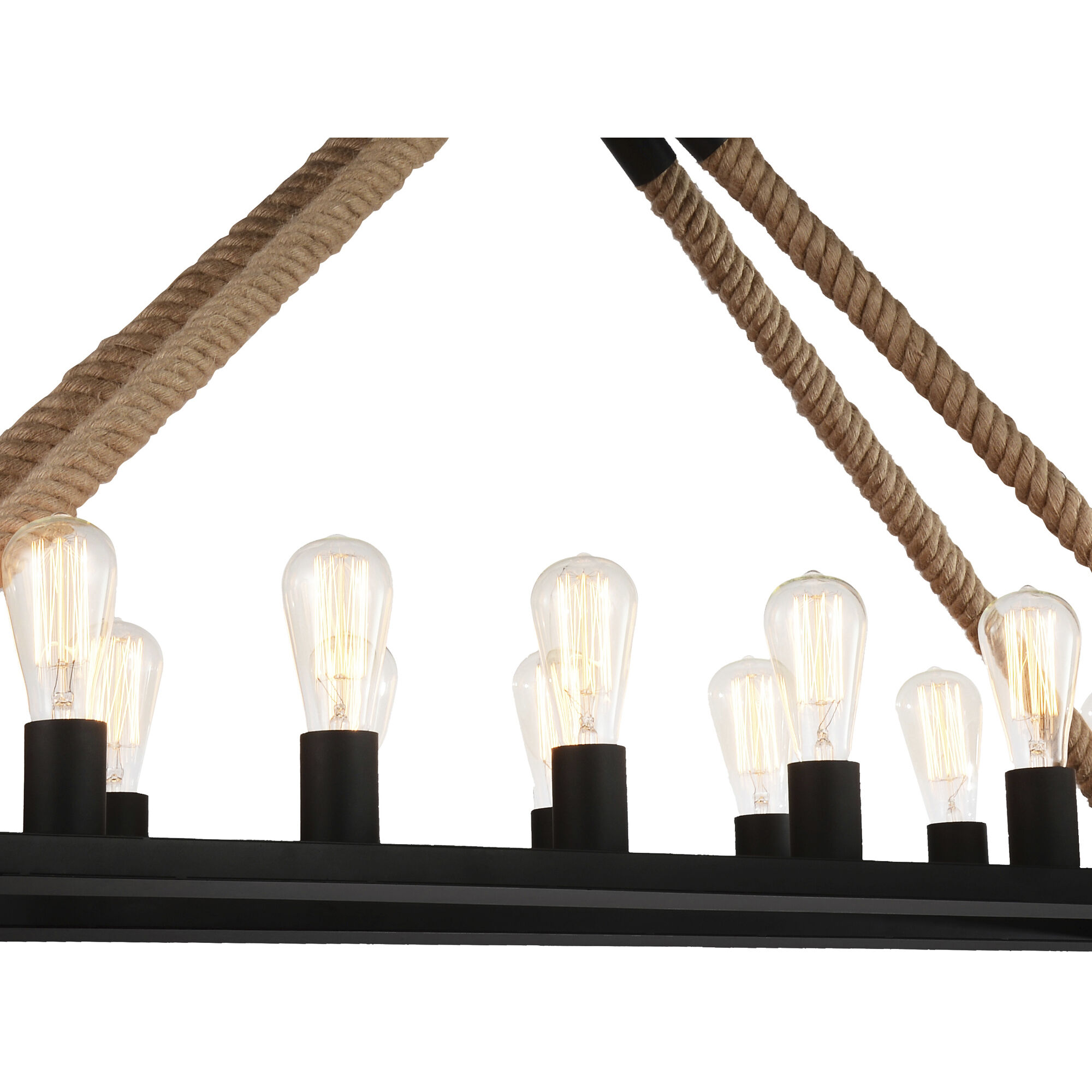 Ganges 18 Light 49 inch Black Island/Pool Table Light Ceiling Light