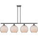 Ballston Large Farmhouse Chicken Wire LED 48 inch Oil Rubbed Bronze Island Light Ceiling Light in White Glass with Black Wire, Ballston