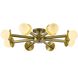 Canada 8 Light 36 inch Satin Brass Flush Mount Ceiling Light
