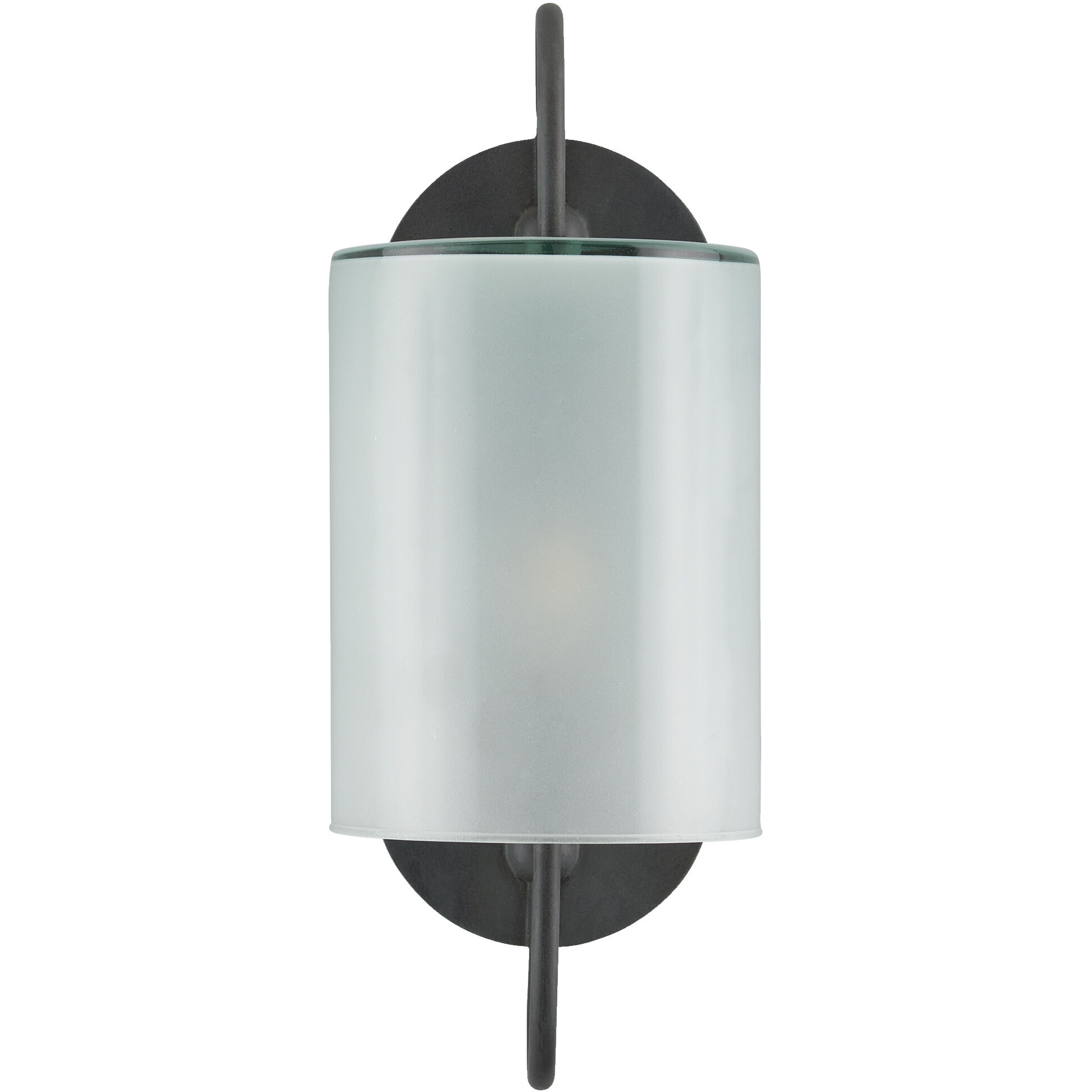 Glacier 1 Light 6 inch Antique Bronze and Frosted White Bath Sconce Wall Light