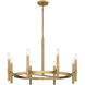 Padgett 8 Light 32 inch Warm Brass Chandelier Ceiling Light