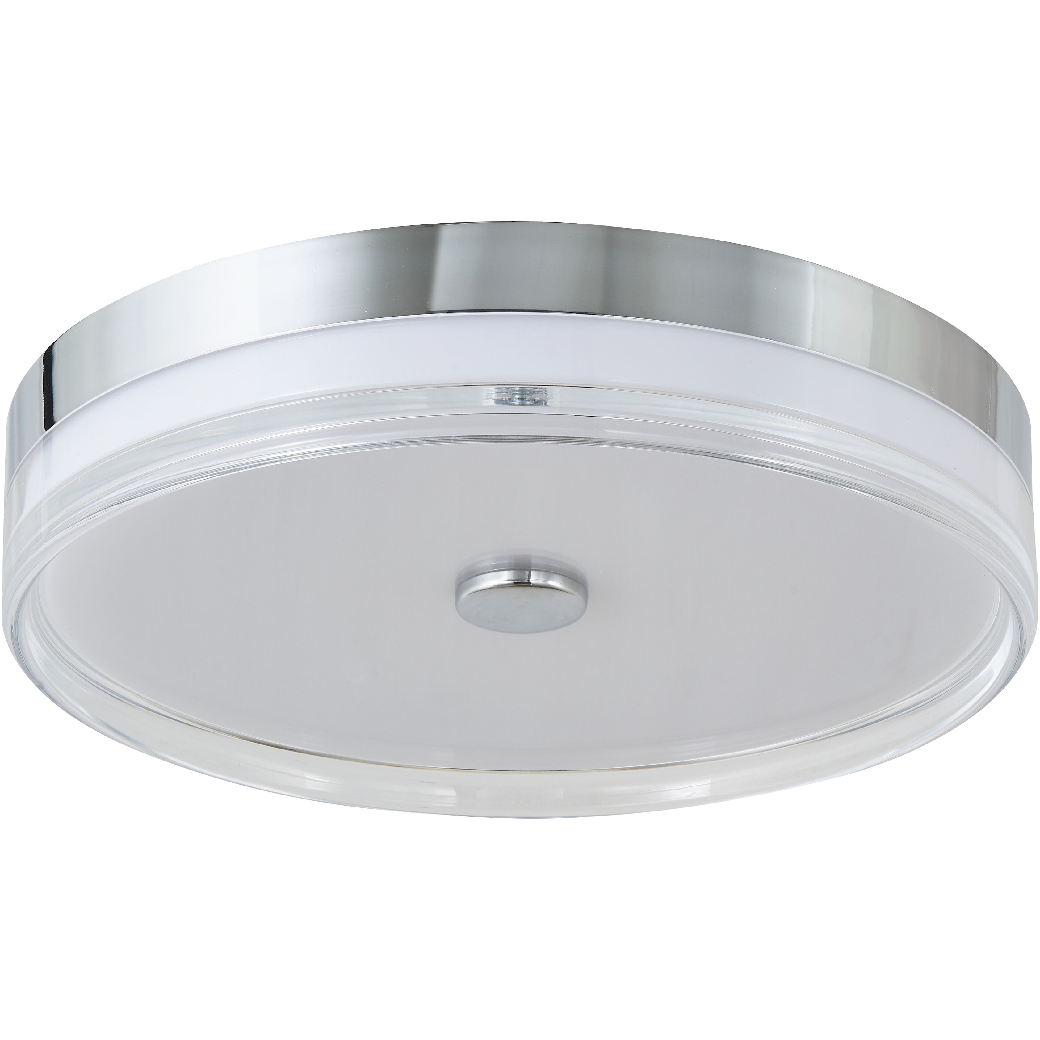 Iris LED 16 inch Chrome Flush Mount Ceiling Light