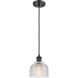 Ballston Dayton LED 6 inch Matte Black Mini Pendant Ceiling Light in Clear Glass, Ballston