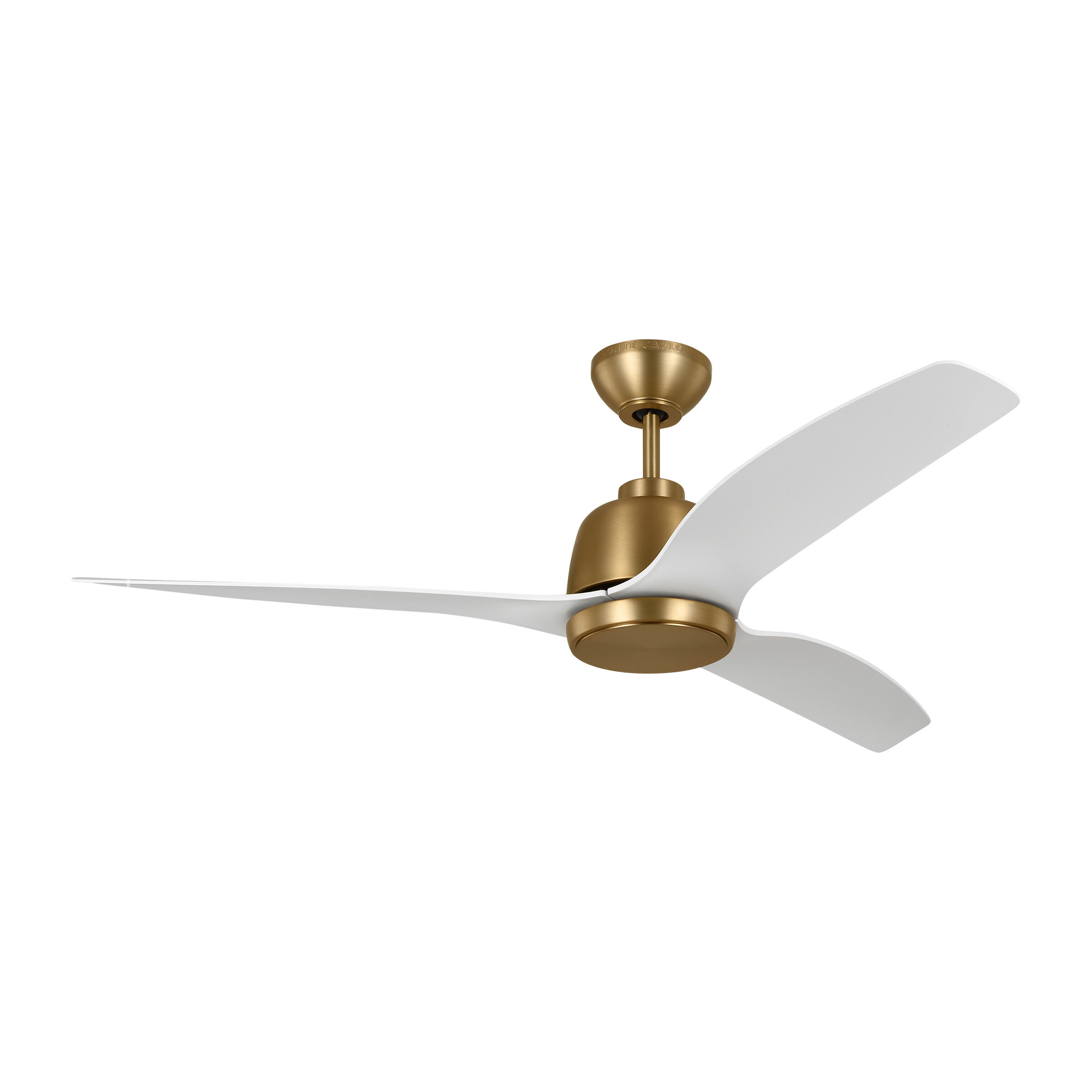 Avila 54 inch Satin Brass with Matte White Blades Indoor/Outdoor Ceiling Fan