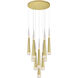 Andes LED 16 inch Satin Gold Multi Light Pendant Ceiling Light