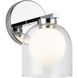 Derbishone 1 Light 4.88 inch Chrome Wall Sconce Wall Light
