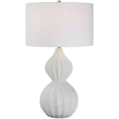 Antoinette 28 inch 150.00 watt Granulated Marble and Polished Nickel Table Lamp Portable Light