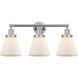 Cone 3 Light 24.5 inch Polished Chrome Bath Vanity Light Wall Light