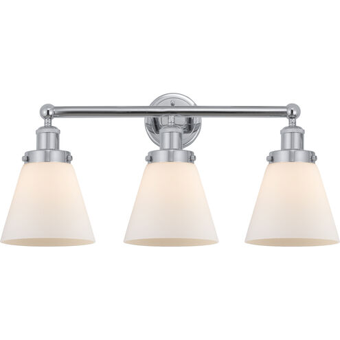 Cone 3 Light 24.5 inch Polished Chrome Bath Vanity Light Wall Light