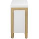 Crafton Mahogany with White and Satin Brass Cabinet