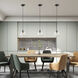 Everett 1 Light 9 inch Shiny Black with Chrome Finish Accents Pendant Ceiling Light