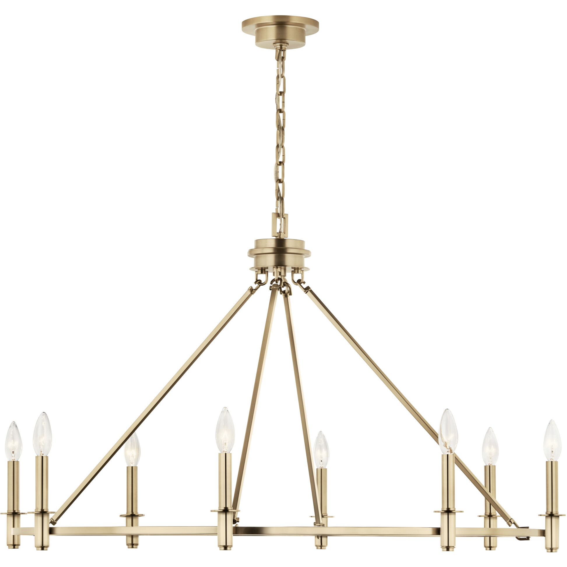 Carrick 8 Light Champagne Bronze Chandelier Ceiling Light, 1 Tier Medium