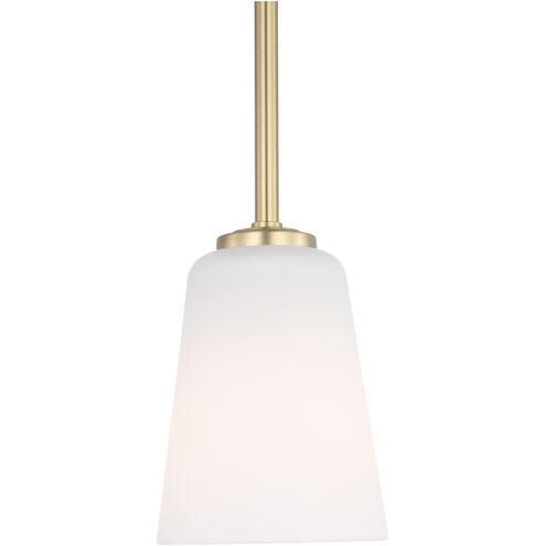 Miles 1 Light 4.5 inch Satin Brass Mini Pendant Ceiling Light