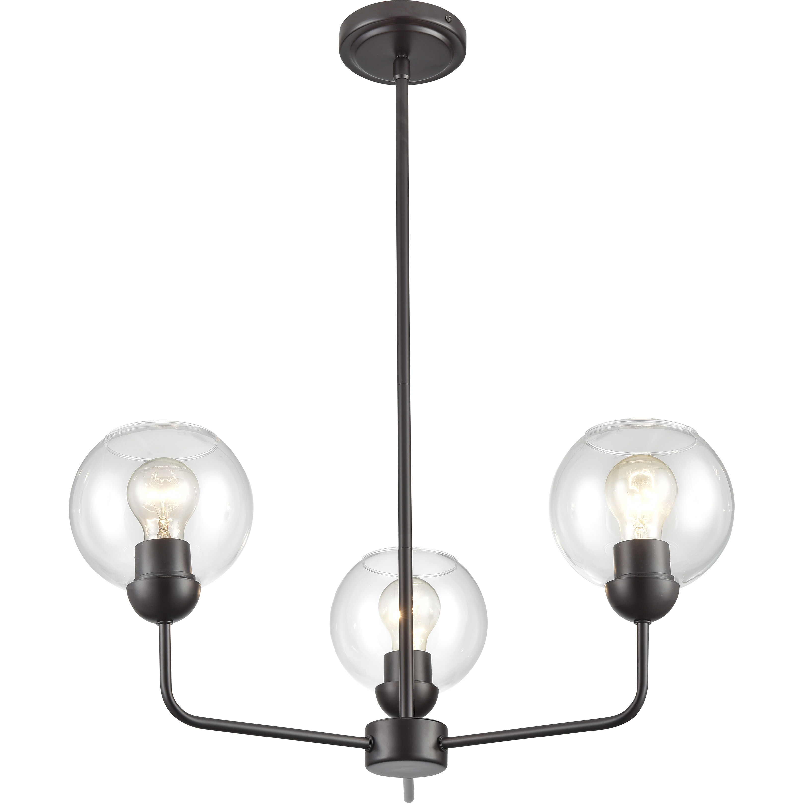 Boman 3 Light 23 inch Oil Rubbed Bronze Chandelier Ceiling Light