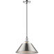 Yep Orwell 1 Light 14 inch Chrome Pendant Ceiling Light in Pewter, Large