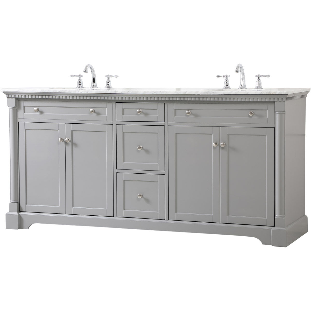 Clarence 72 X 22 X 35 inch Grey Vanity Sink Set