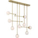 Ursolus 9 Light 43.5 inch Legacy Brass Linear Chandelier Ceiling Light