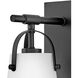 Foster 1 Light 6.5 inch Black Bath Light Wall Light in Etched Opal
