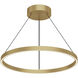 Cerchio LED 23.63 inch Brushed Gold Pendant Ceiling Light