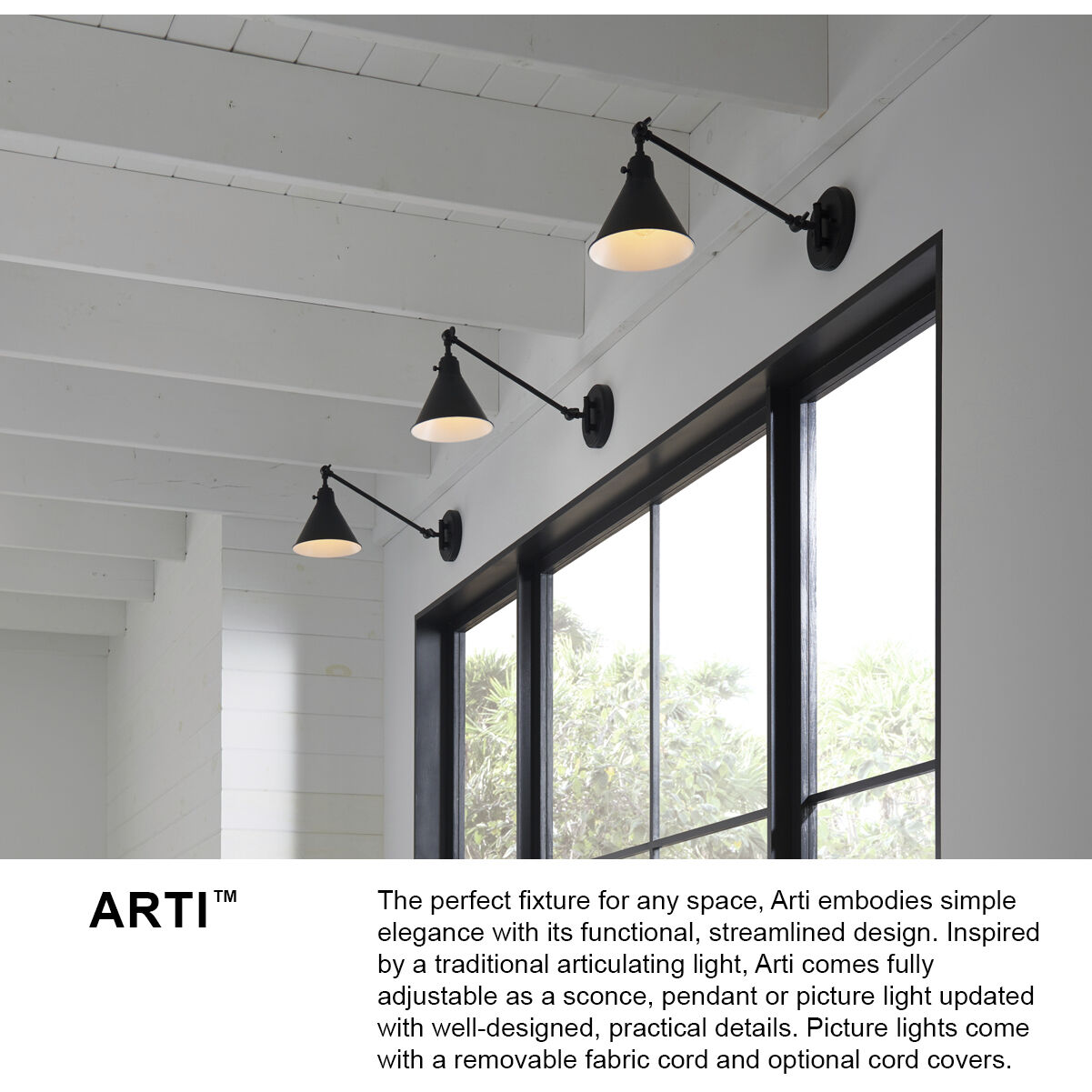 Arti 1 Light 7.75 inch Black Indoor Wall Sconce Wall Light in Black / Clear