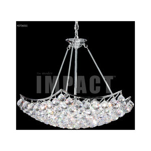 Cascade 9 Light 26 inch Silver Crystal Chandelier Ceiling Light