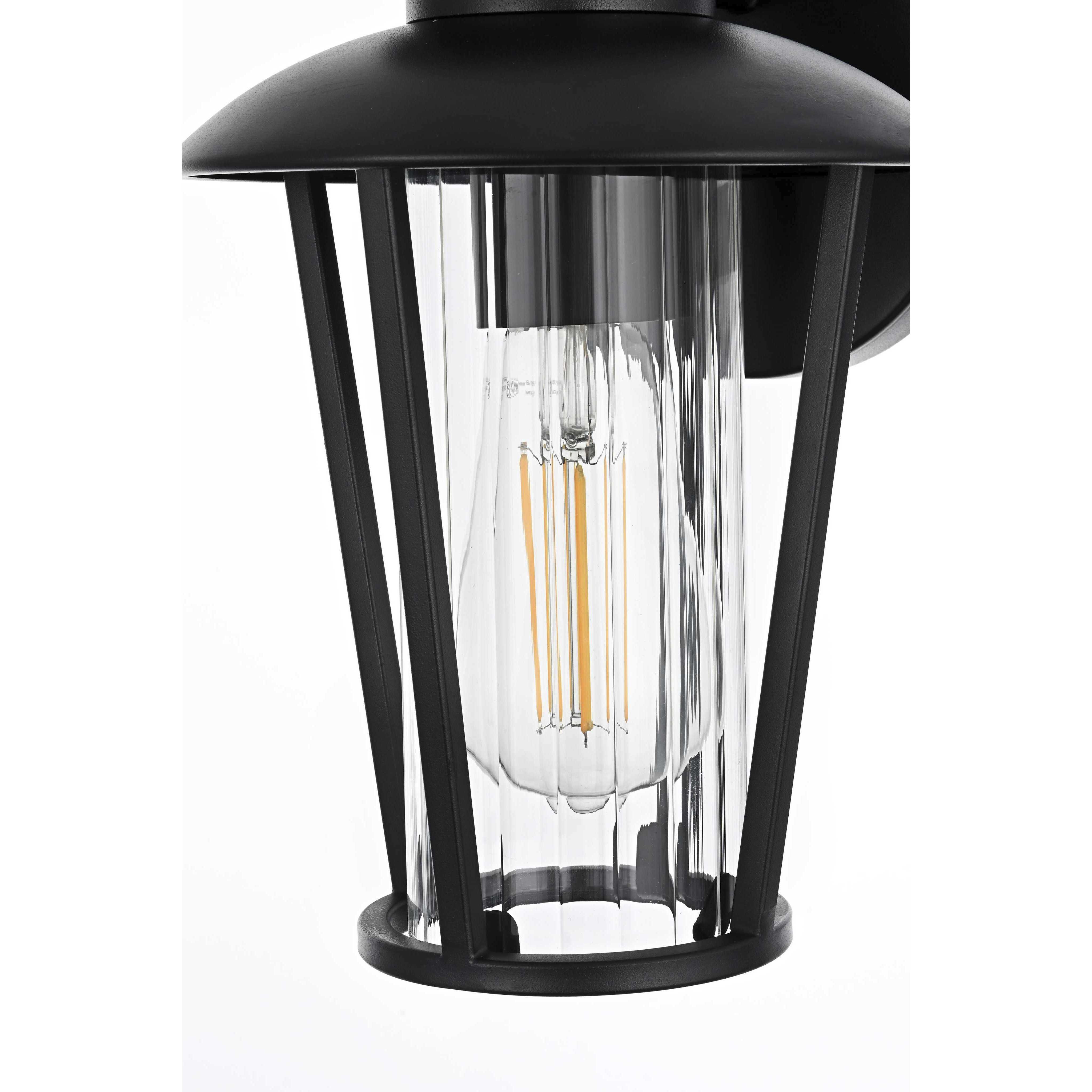 Wensley 1 Light 12.5 inch Black Outdoor Wall Sconce