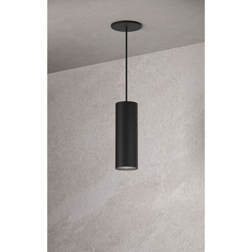 LED Cylinder Collection 1 Light 3.5 inch Matte Black Pendant Ceiling Light, Retro Fit