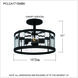 Lucia 3 Light 15 inch Matte Black Semi-Flush Mount Ceiling Light